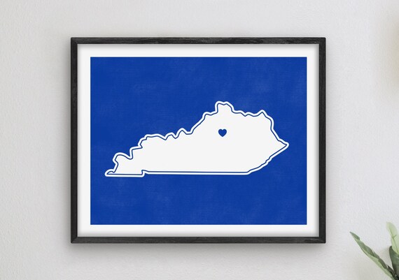 Kentucky State Outline Map Deep Navy Blue Graduation Gift Poster