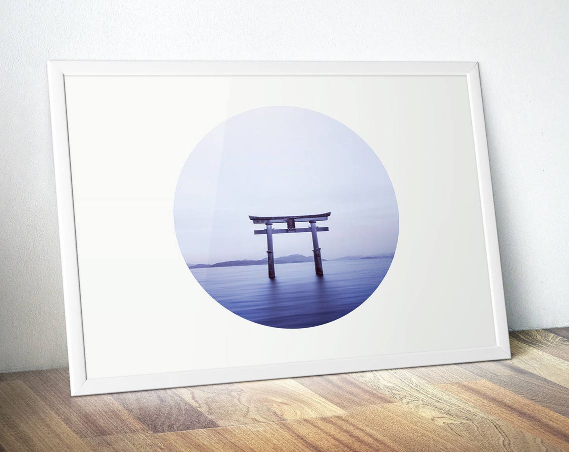 Torii Gate Circle Poster Zen Japanese Minimalist Meditation Wall Decor - Image 4