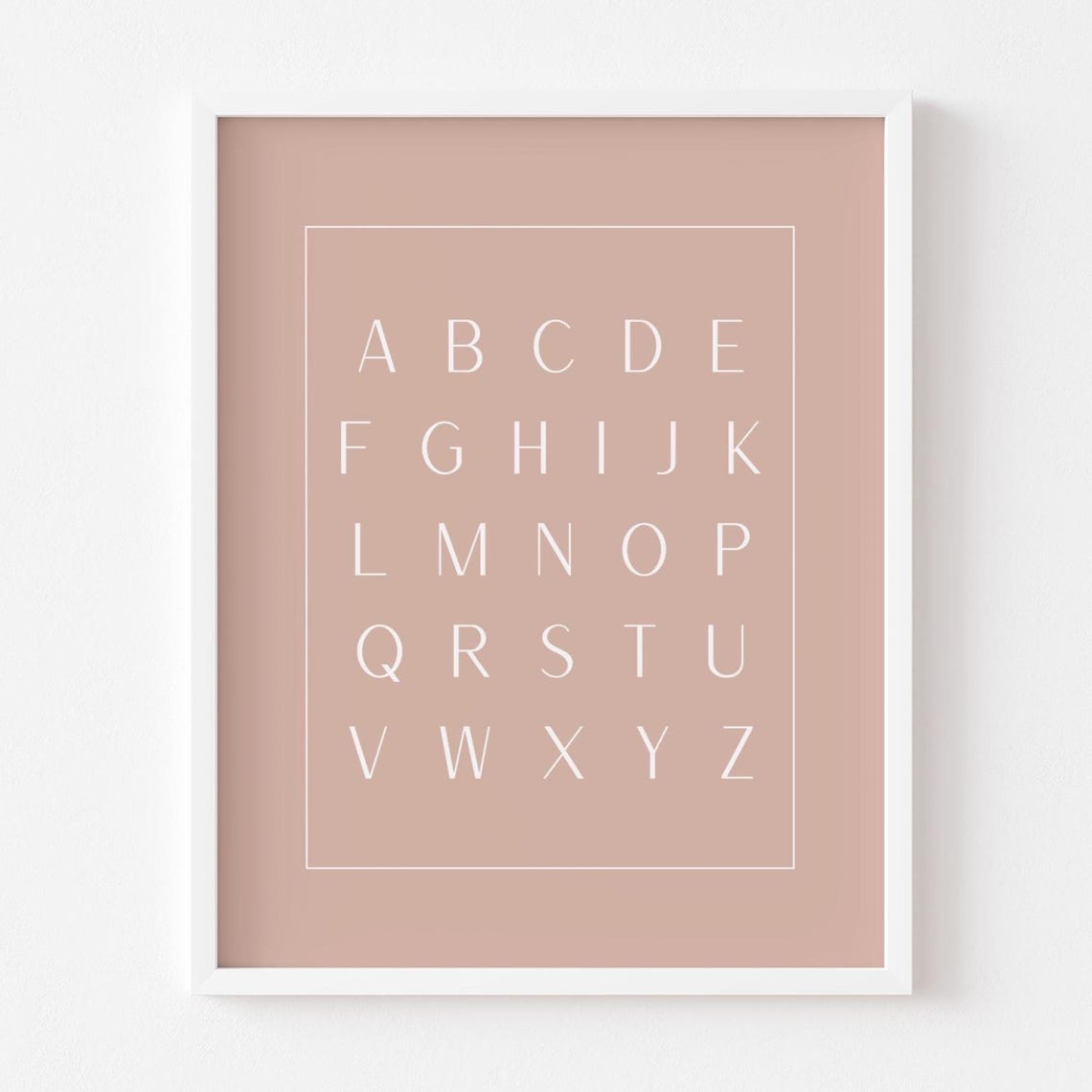 Educational Wall Art Alphabet Print Kid Nursery Decor Learning Letters Child Poser Classroom
