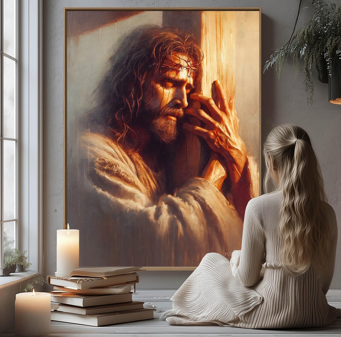 Jesus Carrying The Cross, Catholic Religious Art Print - Image 5
