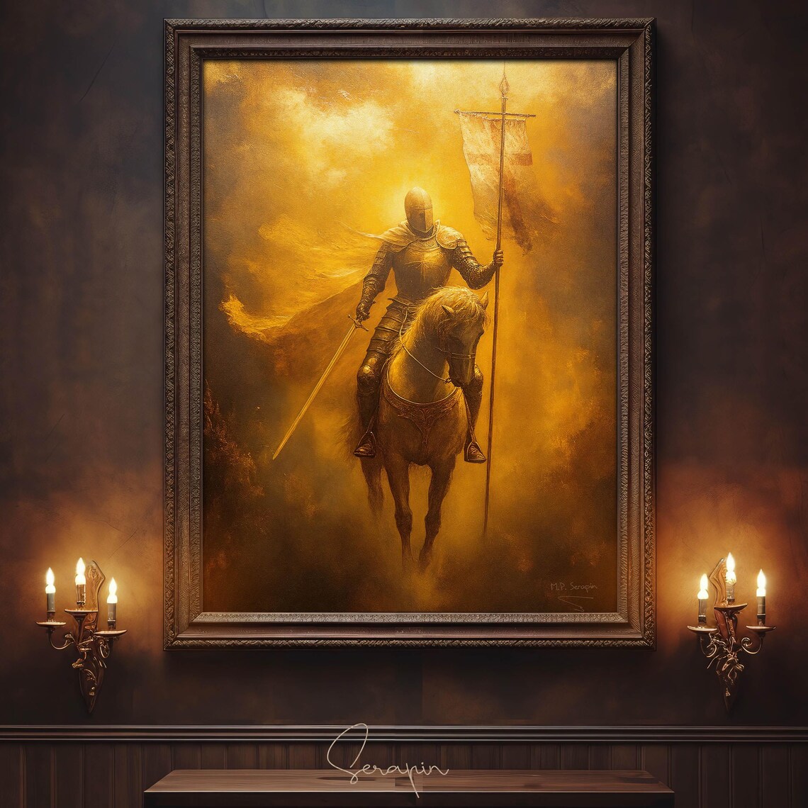 Crusader Knight Catholic Man, Gift For Men Art Print - Image 5
