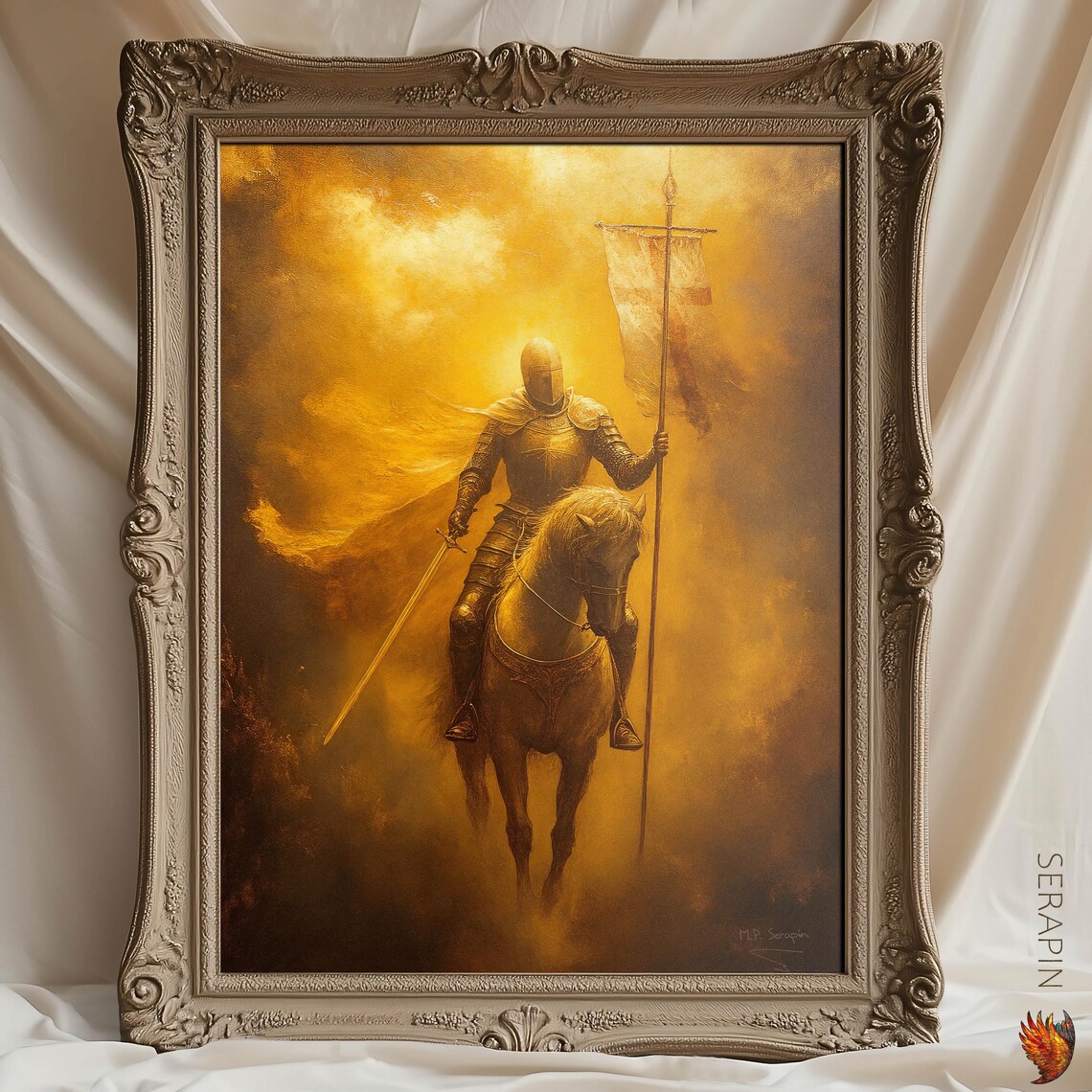 Crusader Knight Catholic Man, Gift For Men Art Print - Image 4