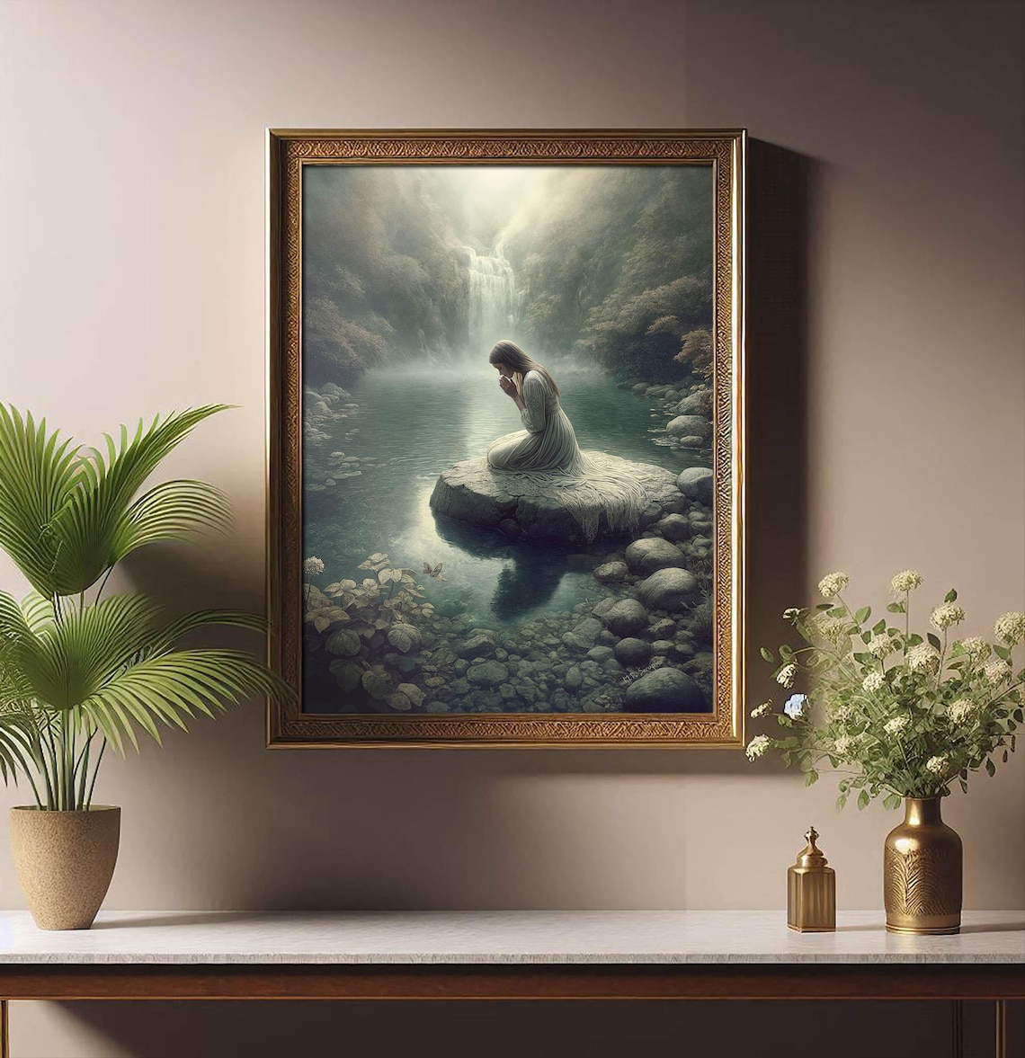 Mystical Solitude Prayerful Contemplative Catholic Art Print - Image 3