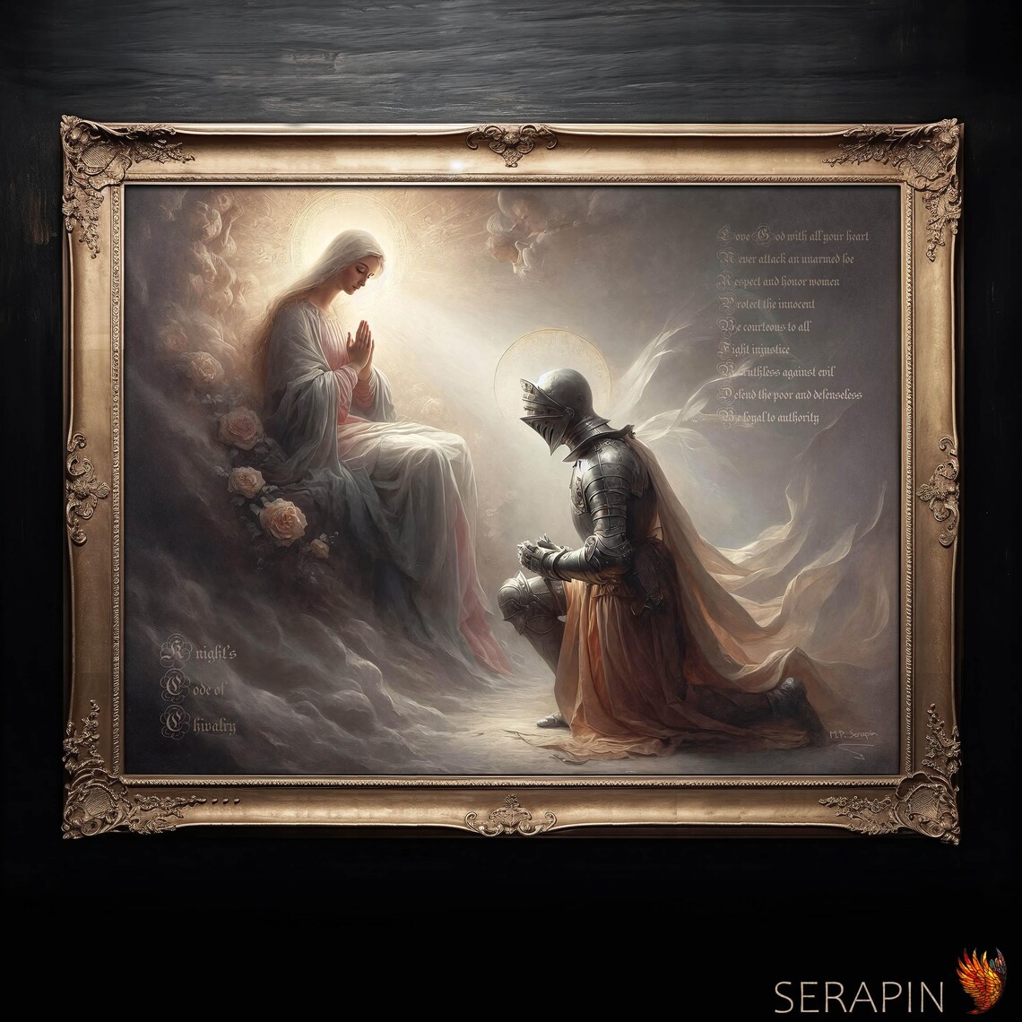 Knights Code Of Chivalry And Honor Art Print