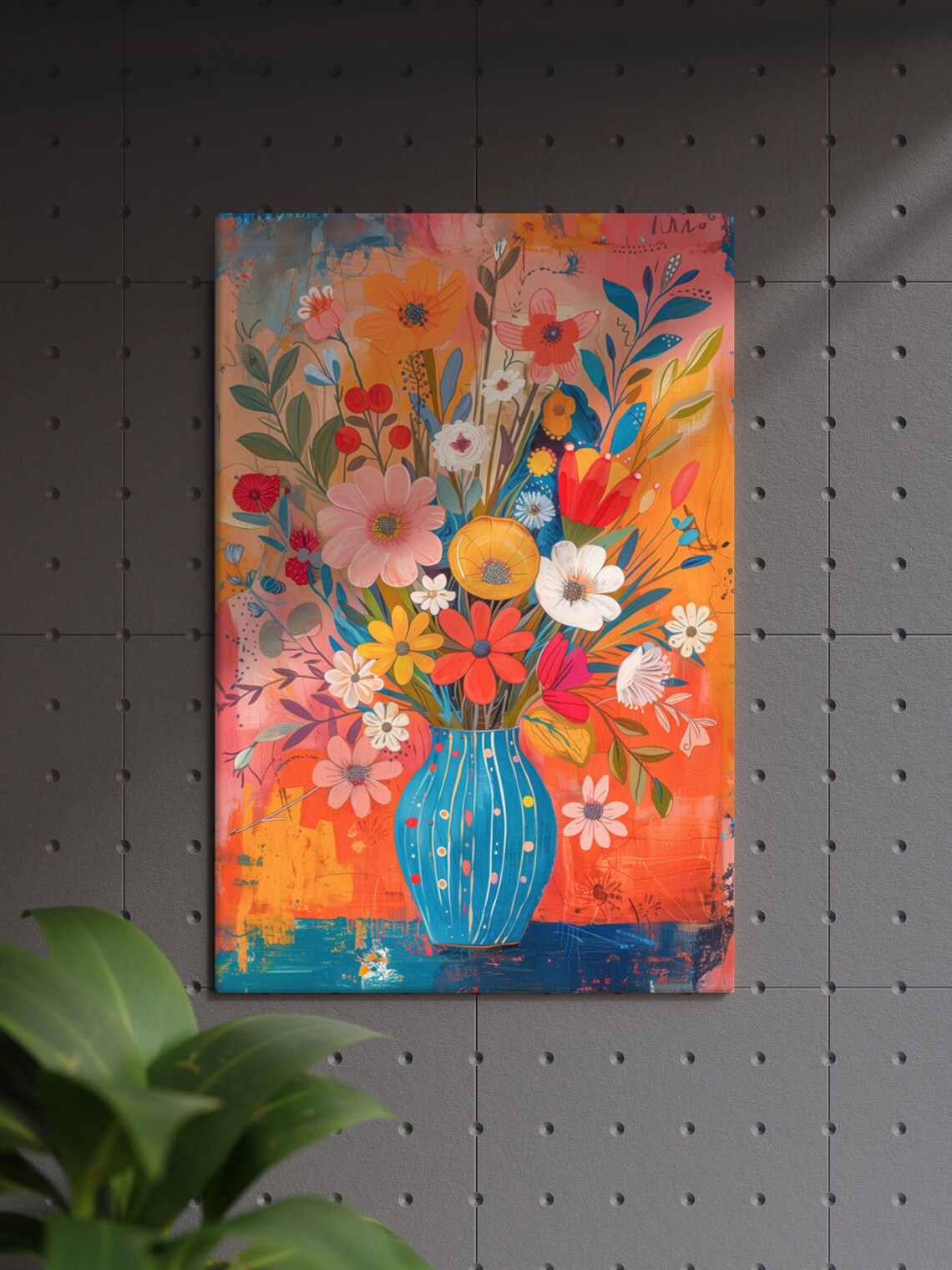 Expressionist Flower Still Life Wall Art Print - Image 3