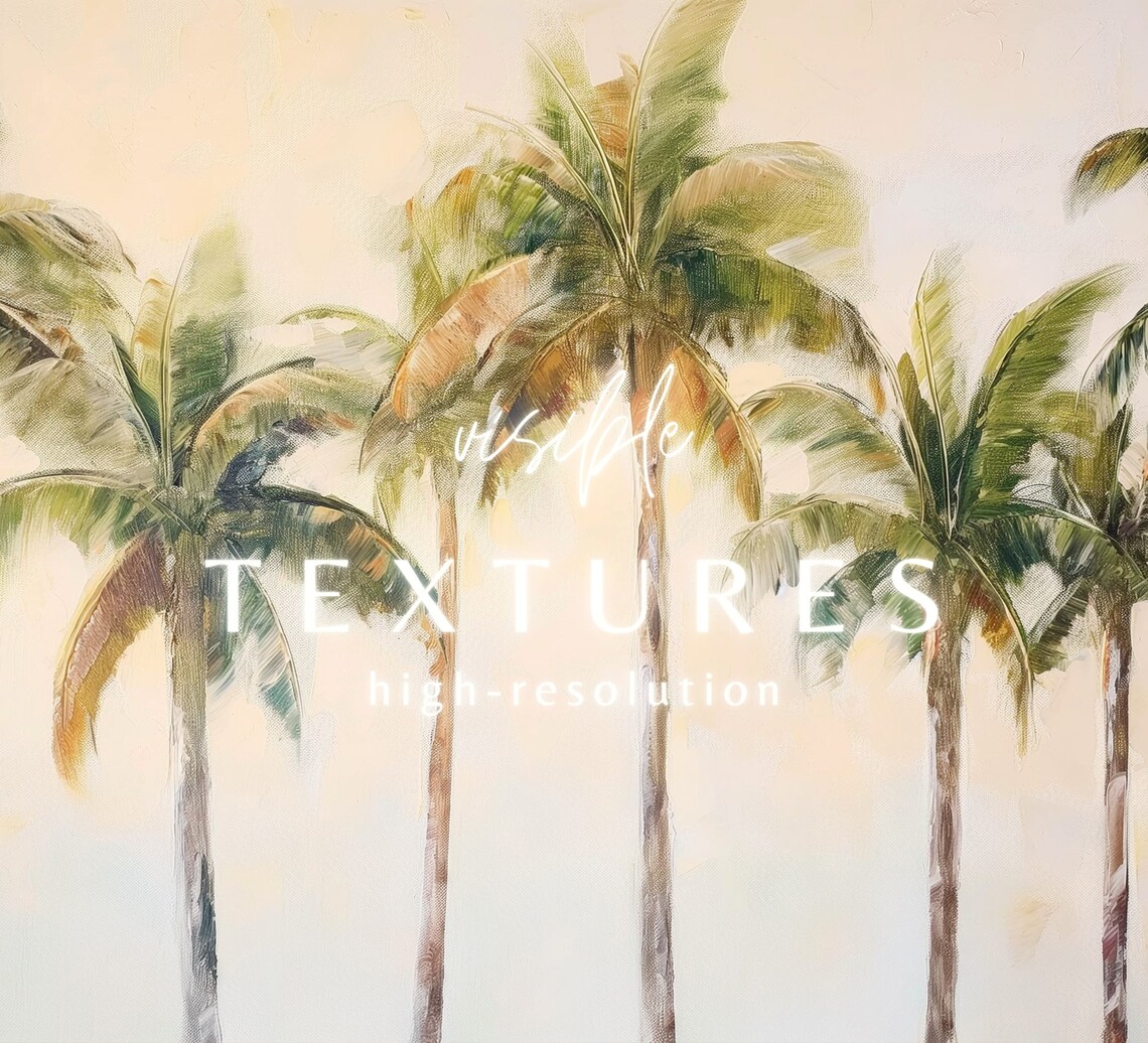 Tall Palm Trees Pastel Sky Watercolor Tropical Beach Art Poster - Image 2