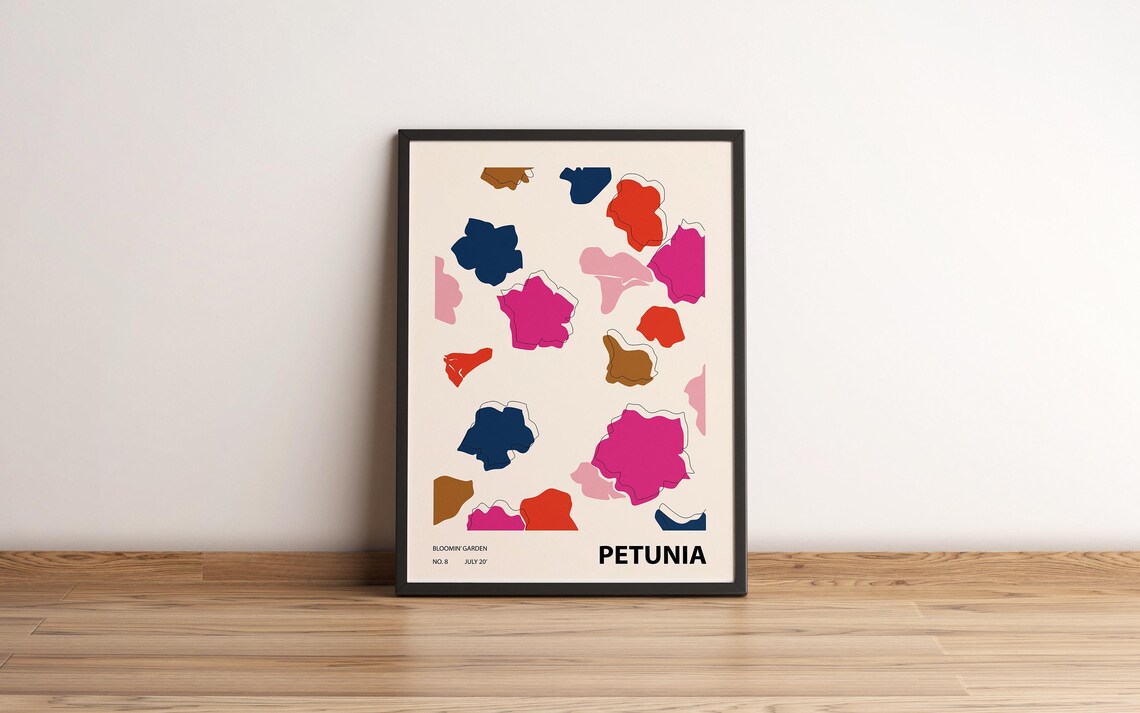 Colorful Flower Illustration Abstract Botanical Art Print - Image 2