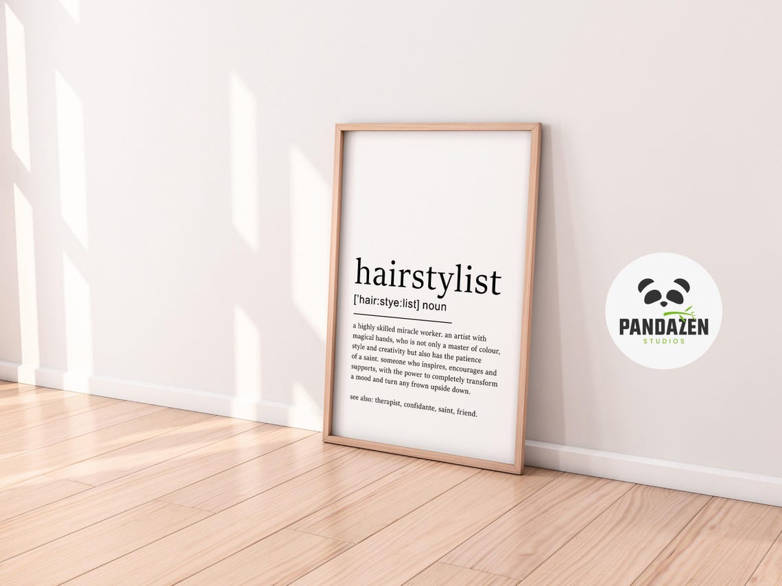 Hairstylist Definition Miracle Worker Saint Funny Dictionary Poster - Image 3