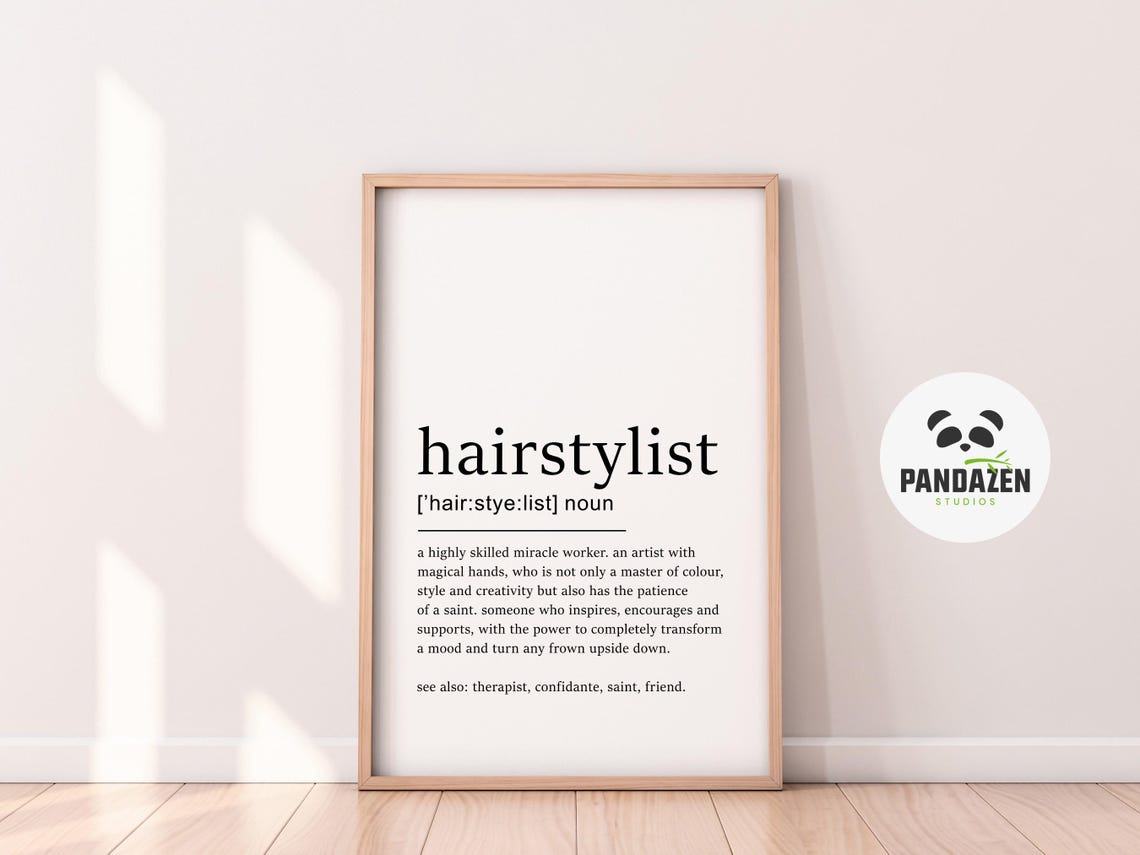Hairstylist Definition Miracle Worker Saint Funny Dictionary Poster - Image 4