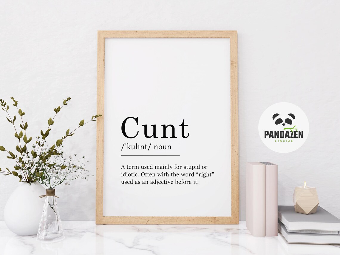 Cunt Swearing Slang Word Funny Adult Dictionary Typography Poster - Image 7