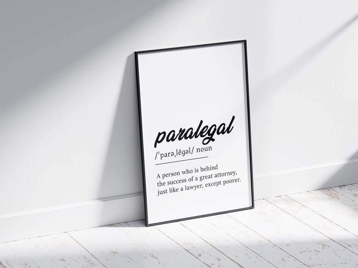 Paralegal Definition Funny Legal Assistant Art Print - Image 8