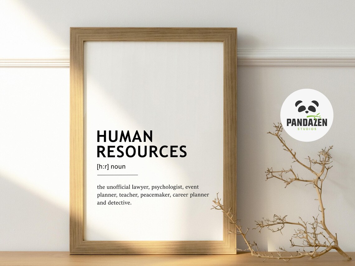 Human Resources Definition Unofficial Lawyer Funny Office Poster - Image 3