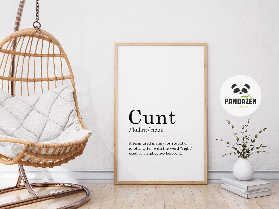 Cunt Swearing Slang Word Funny Adult Dictionary Typography Poster - Image 6