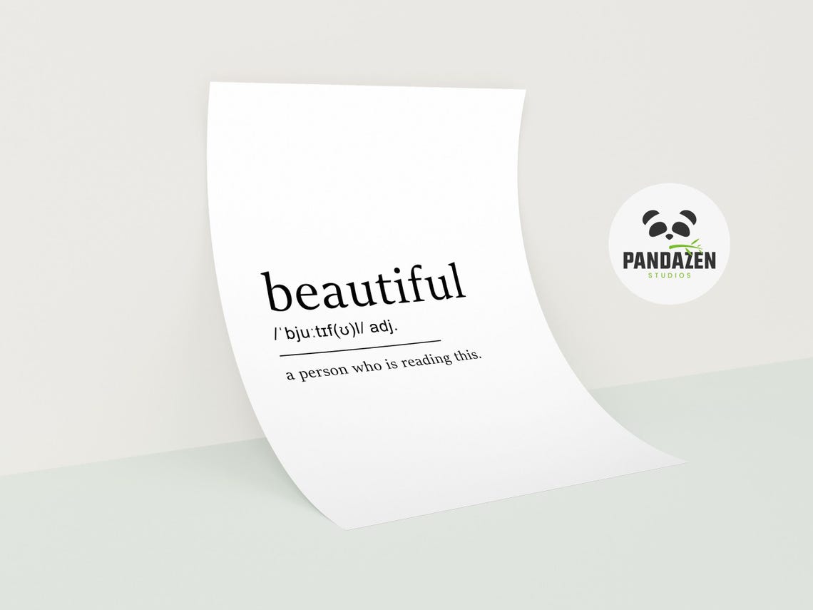 Beautiful Definition Person Reading This Affirmation Art Poster - Image 2