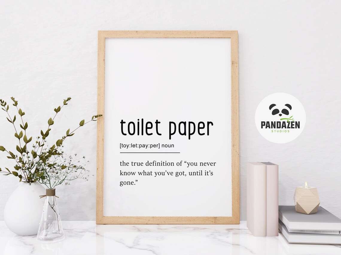 Toilet Paper Definition Bathroom Quote Wall Art Print - Image 8