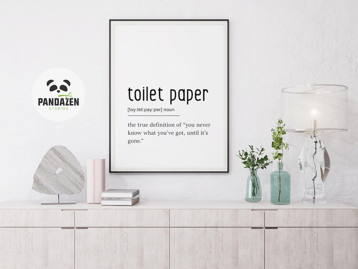 Toilet Paper Definition Bathroom Quote Wall Art Print - Image 7