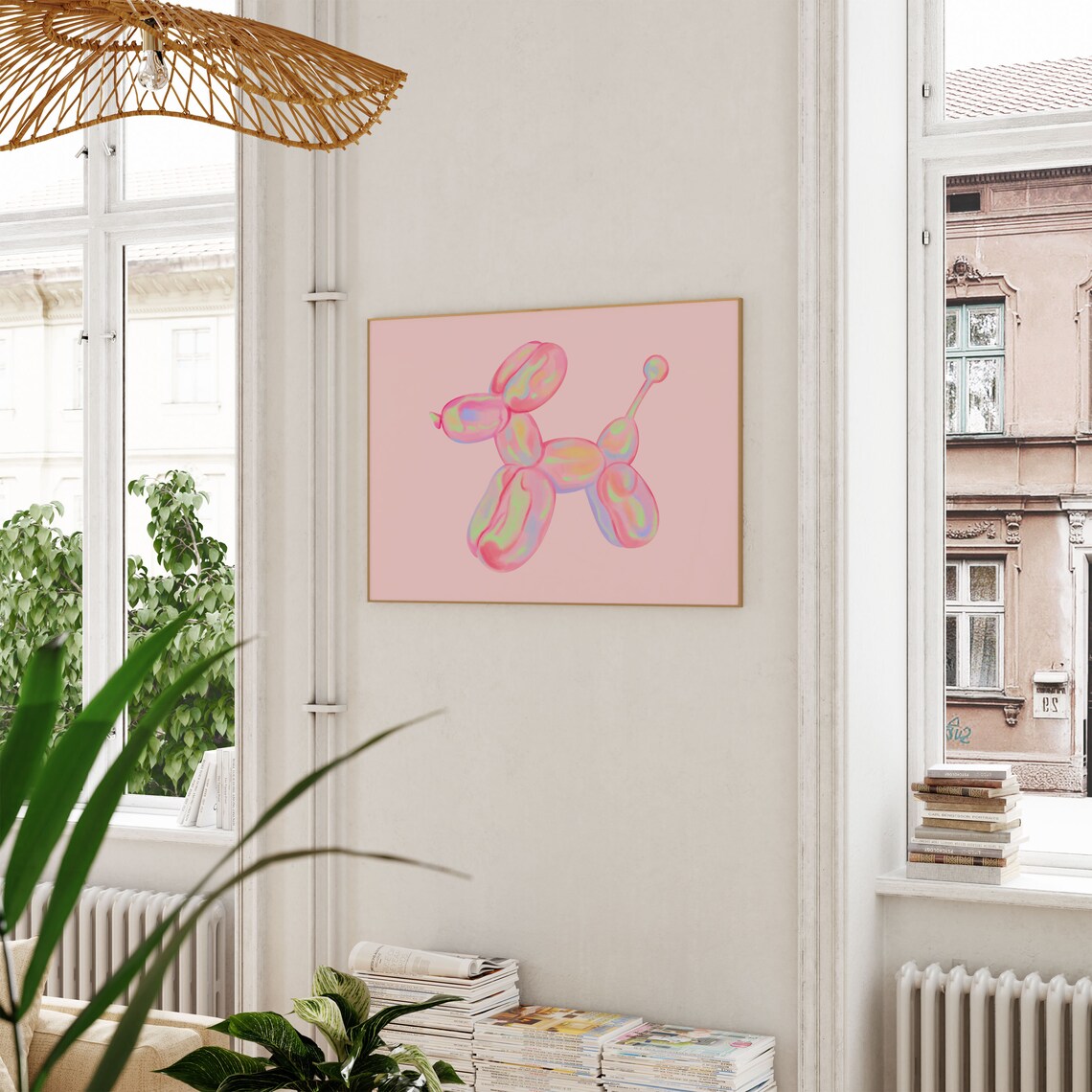 Pink Balloon Dog Dorm Room Poster Print - Image 4