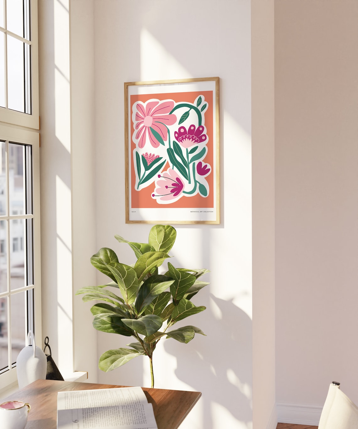 Bright Abstract Flower Botanical Poster Print - Image 2