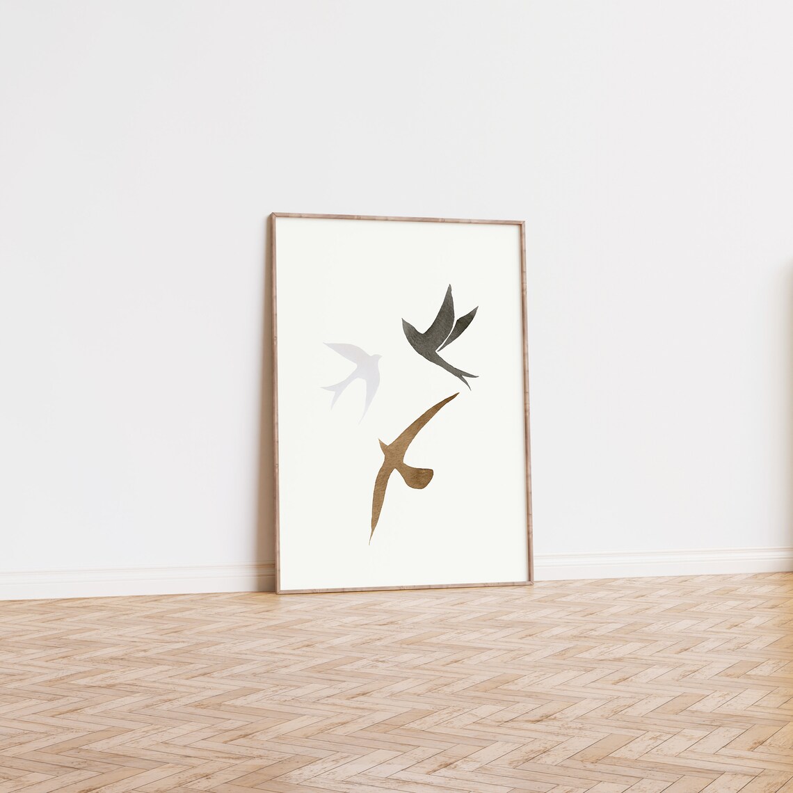 Simple Flying Birds Minimalist Art Print - Image 4