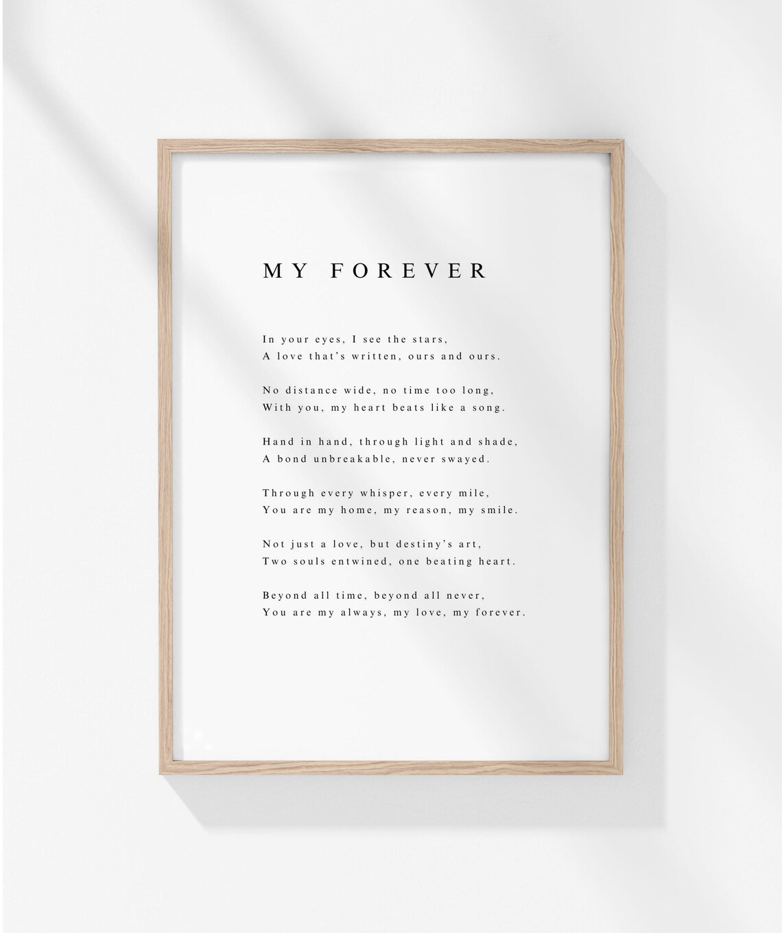 My Forever Destiny True Love Poem Romantic Soulmate Gift Poster - Image 2