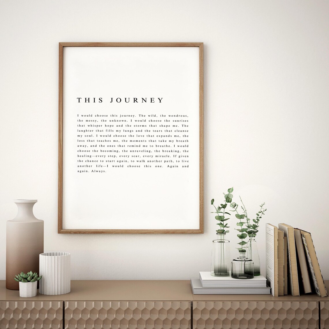 This Journey Inspirational Self Love Poem Typography Decor Poster