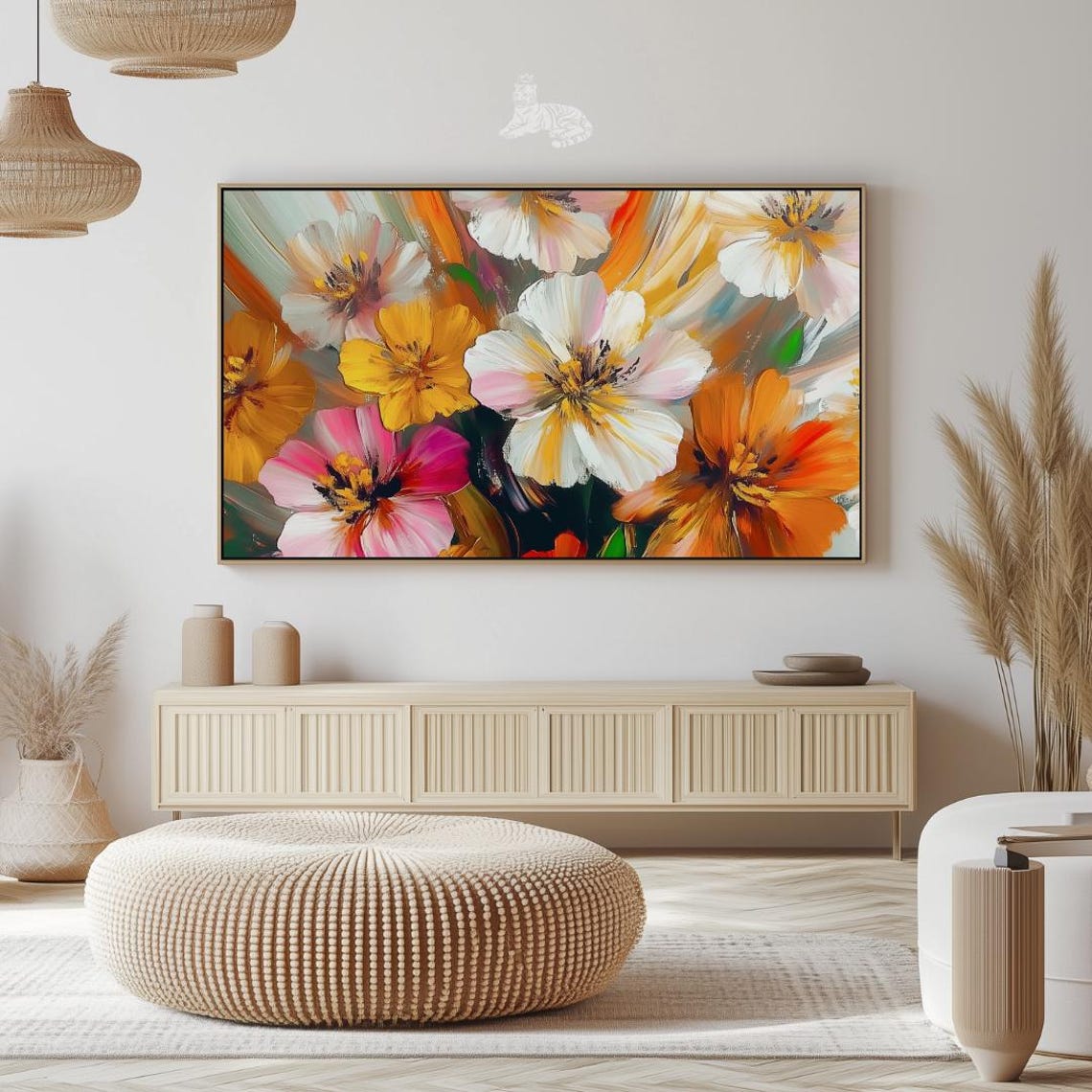 Pink Peonies Blush Blooms Monochrome Floral Tonal Elegant Wall Art - Image 2