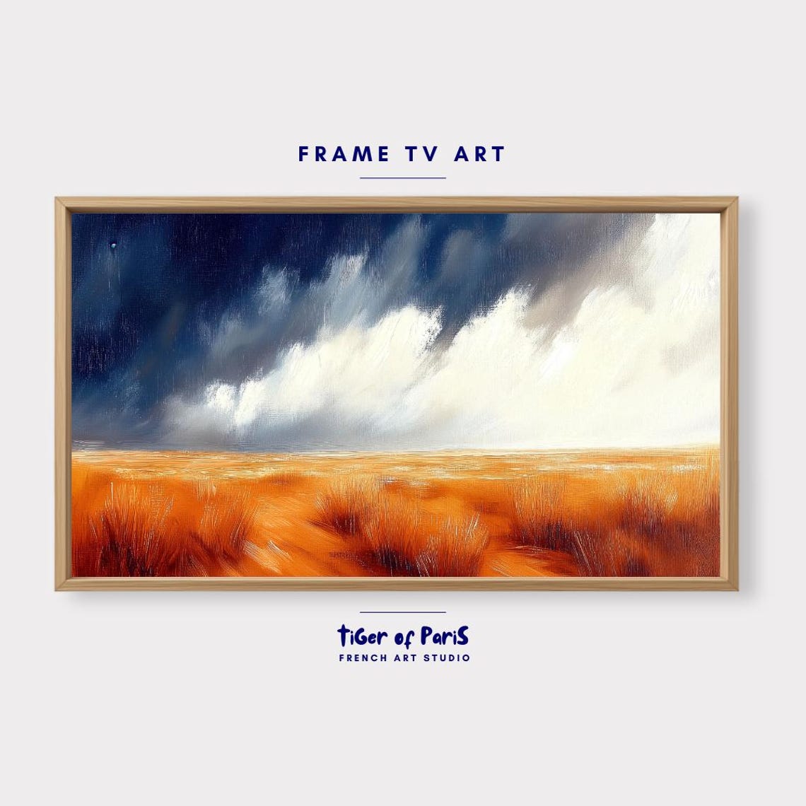 Frame Tv Art Dramatic Sky Over Golden Field Wall Art 169