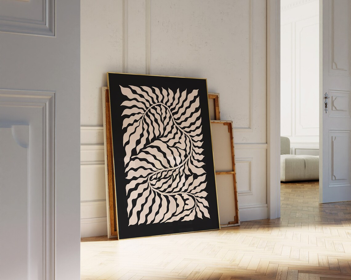Abstract Botanical Wall Art, Boho Matisse Print