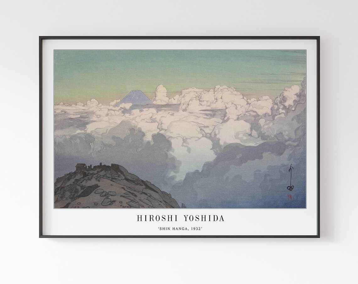 Hiroshi Yoshida Mt Fuji Above the Clouds Shin Hanga 1932 Poster
