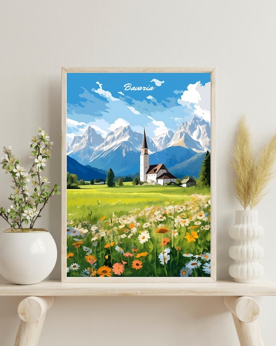 Bavaria Travel Poster, Garmisch Partenkirchen