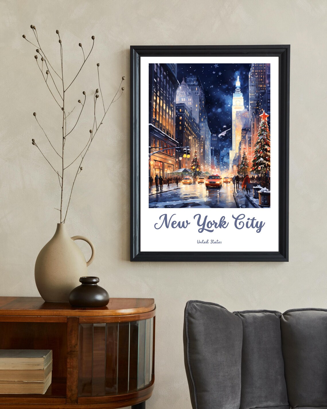 New York City Christmas - Winter Travel Poster - Image 2