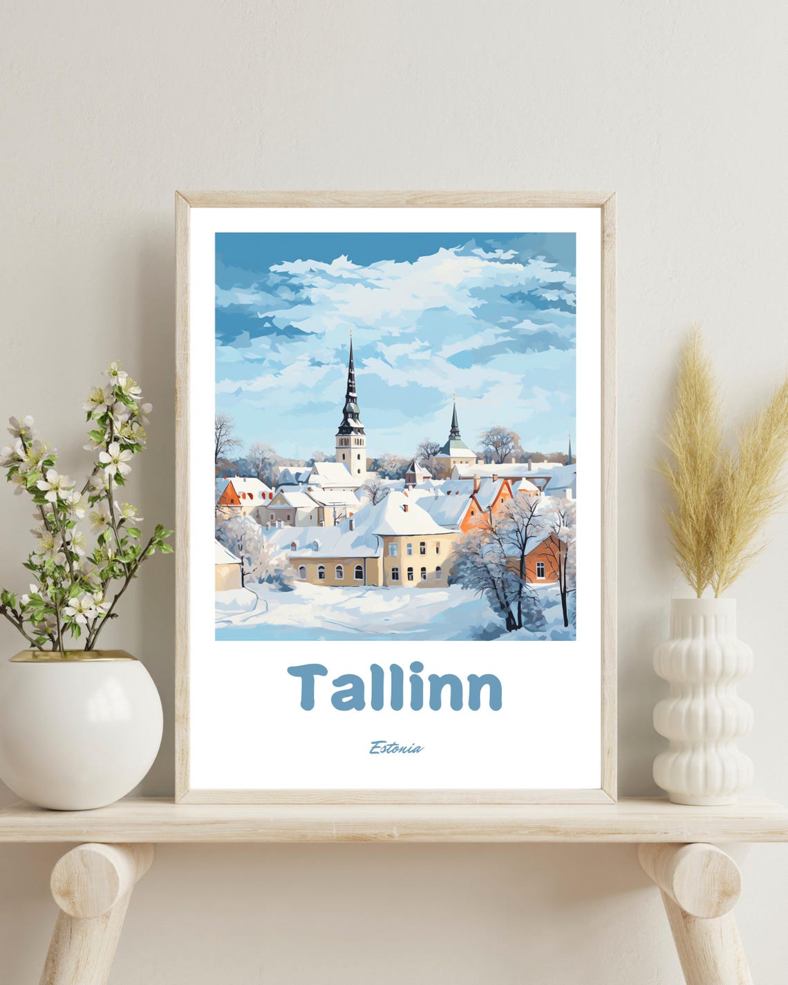 Tallinn Winter Poster, Estonian Landscape