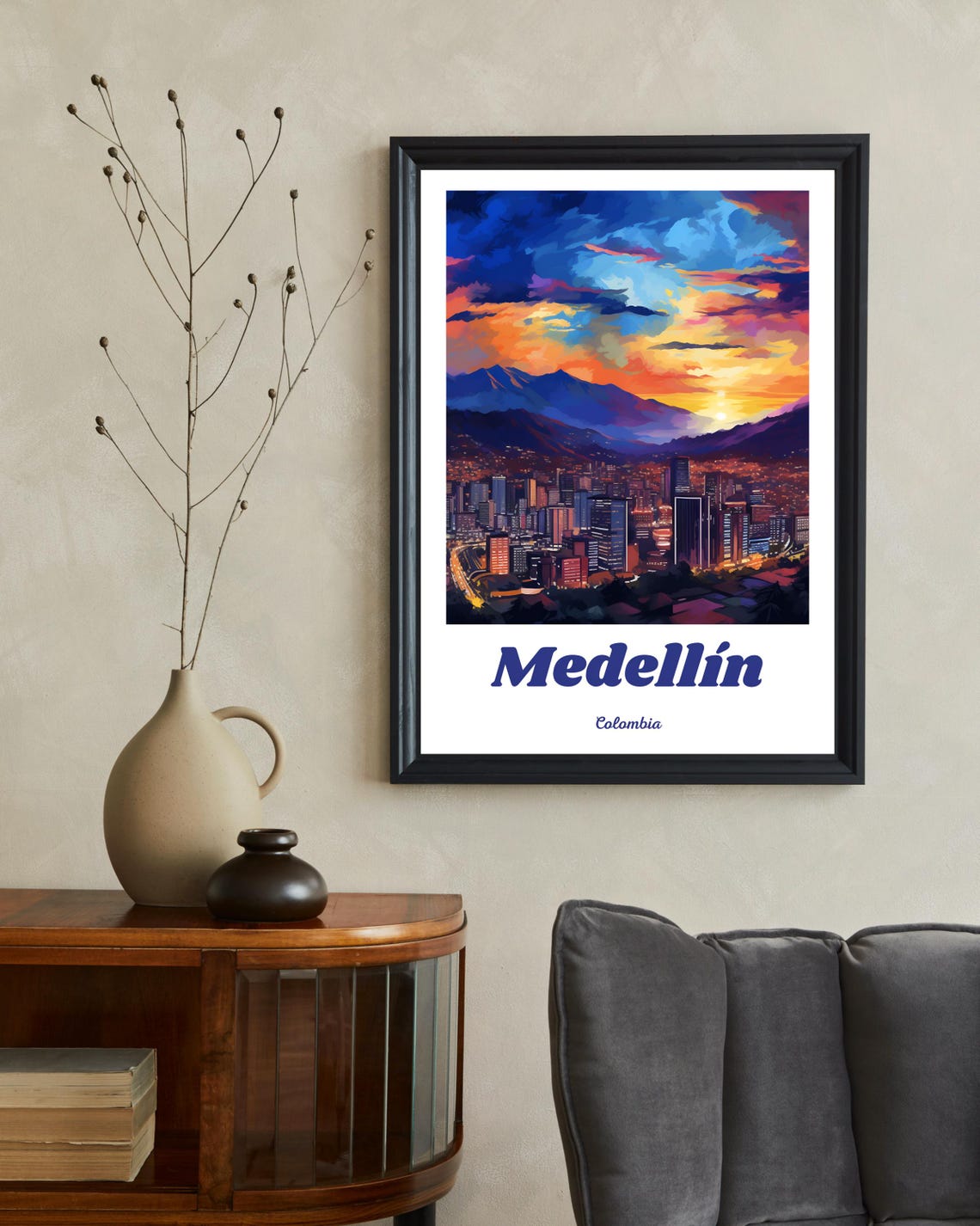 Medellin Travel Poster, Colombia Night Print - Image 2