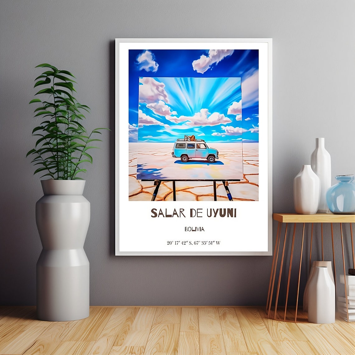 Salar De Uyuni, Bolivia Travel Poster