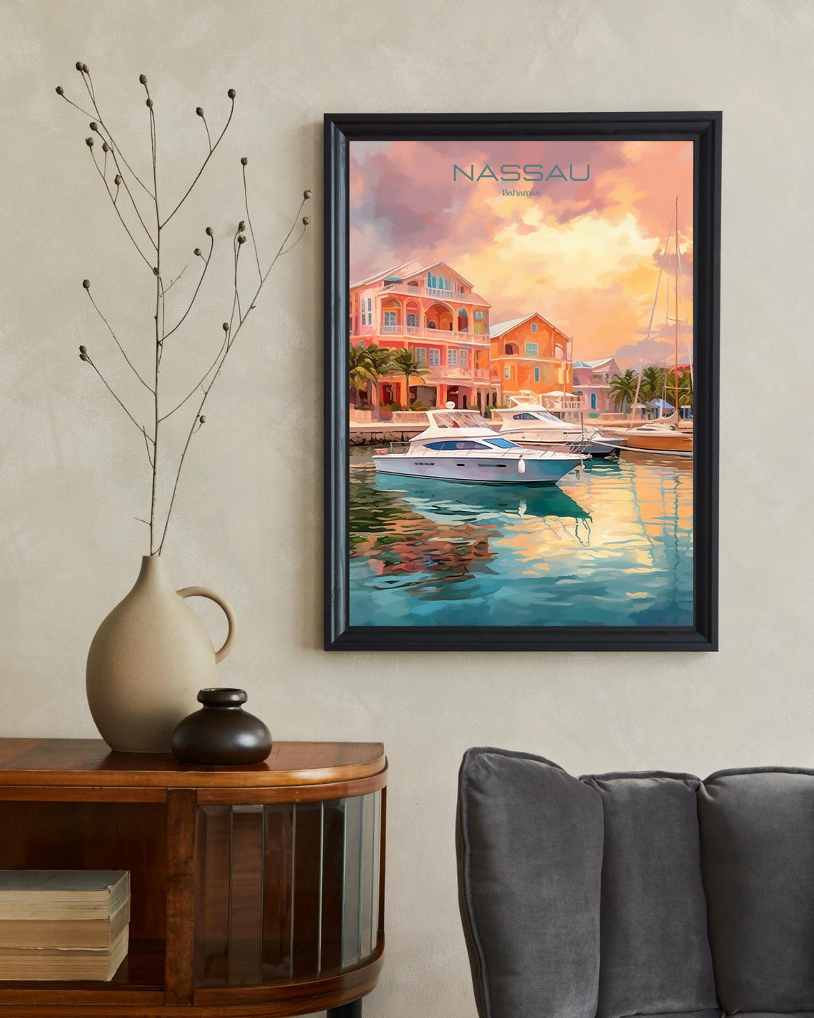 Nassau Bahamas Travel Poster, Wedding Gift - Image 2