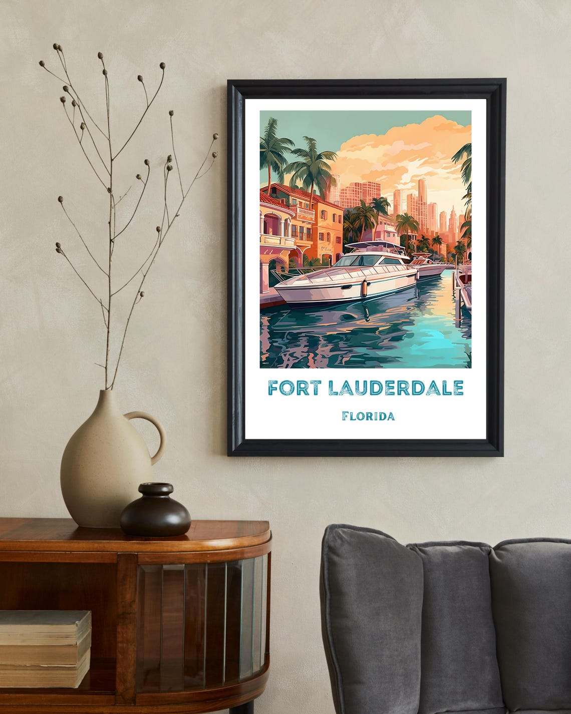 Fort Lauderdale Travel Poster, Florida Art - Image 2