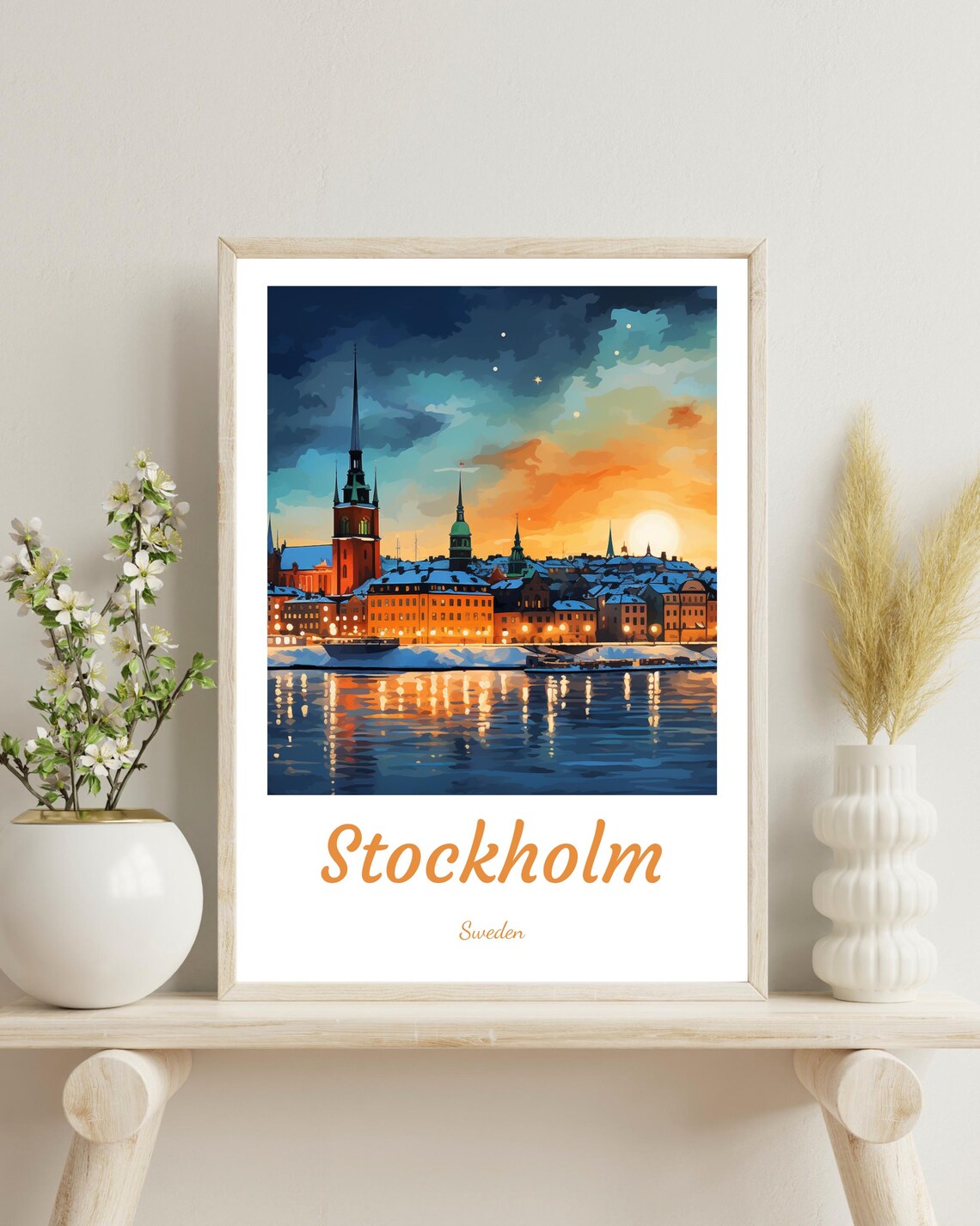 Stockholm Poster, Sweden Home Decoration Gift