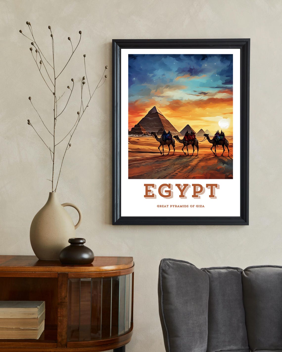 Egypt Pyramids Of Giza Travel Poster - Image 2