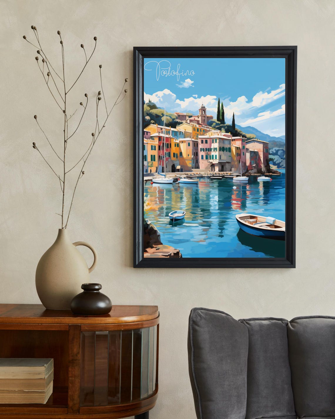 Portofino Italy Travel Poster, Birthday Wedding Gift - Image 2