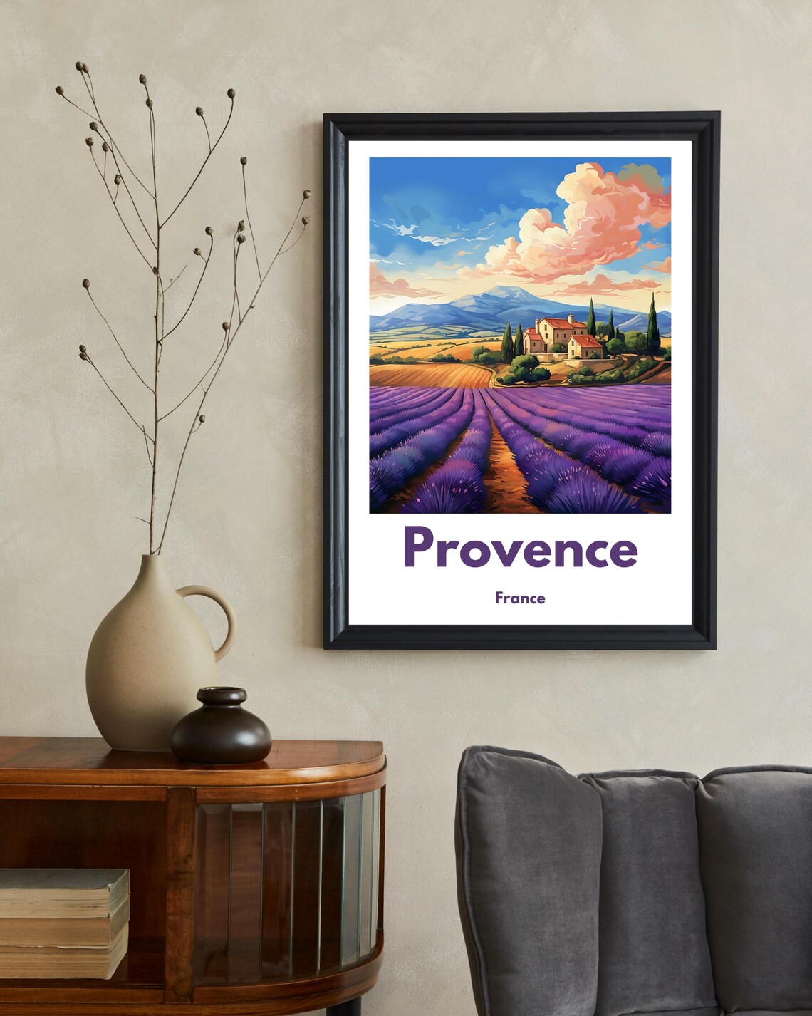 Provence Lavender Field - Vintage Travel Poster - Image 2