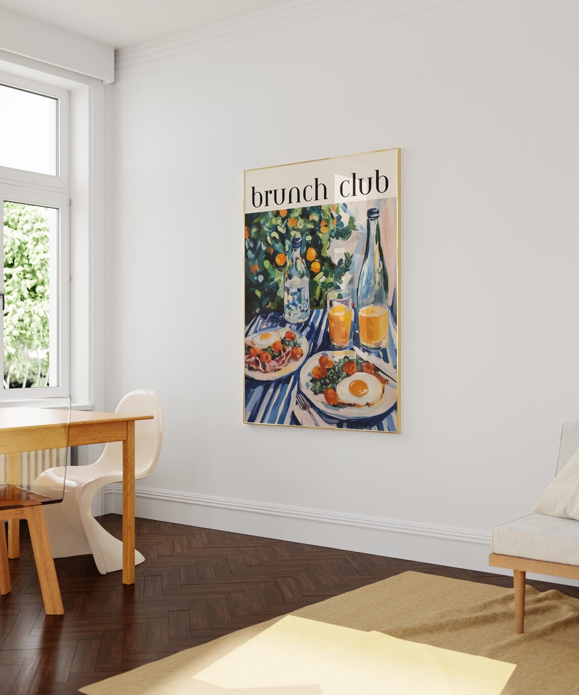 Brunch Club Breakfast Eggs Mediterranean Kitchen Quote Poster - Image 2