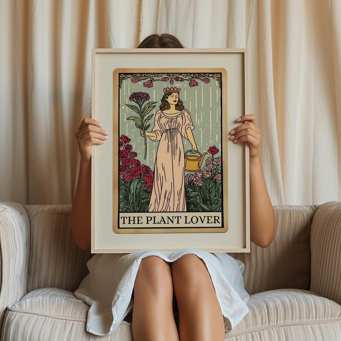 Plant Lover Tarot Card, Botanical Wall Art Print - Image 2