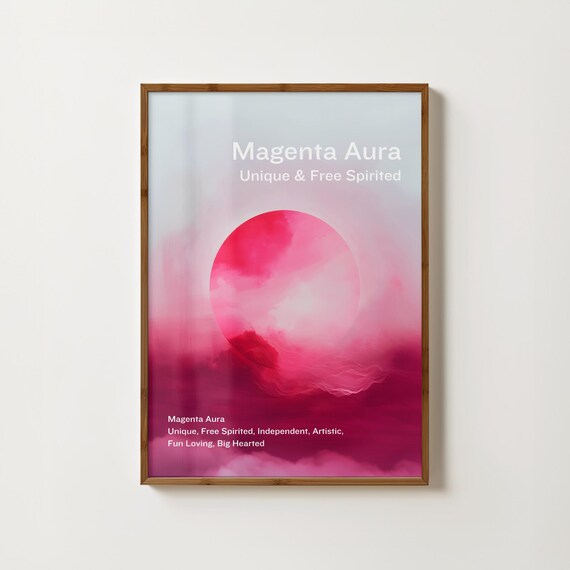Magenta Aura Free Spirited Energy Spiritual Affirmation Poster