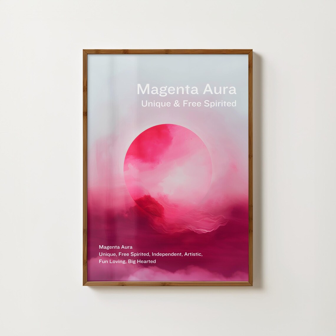 Magenta Aura Free Spirited Energy Spiritual Affirmation Poster