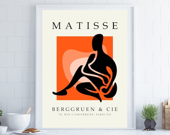 Matisse Cut Out Dancer Orange Berggruen Paris Exhibition Style Poster