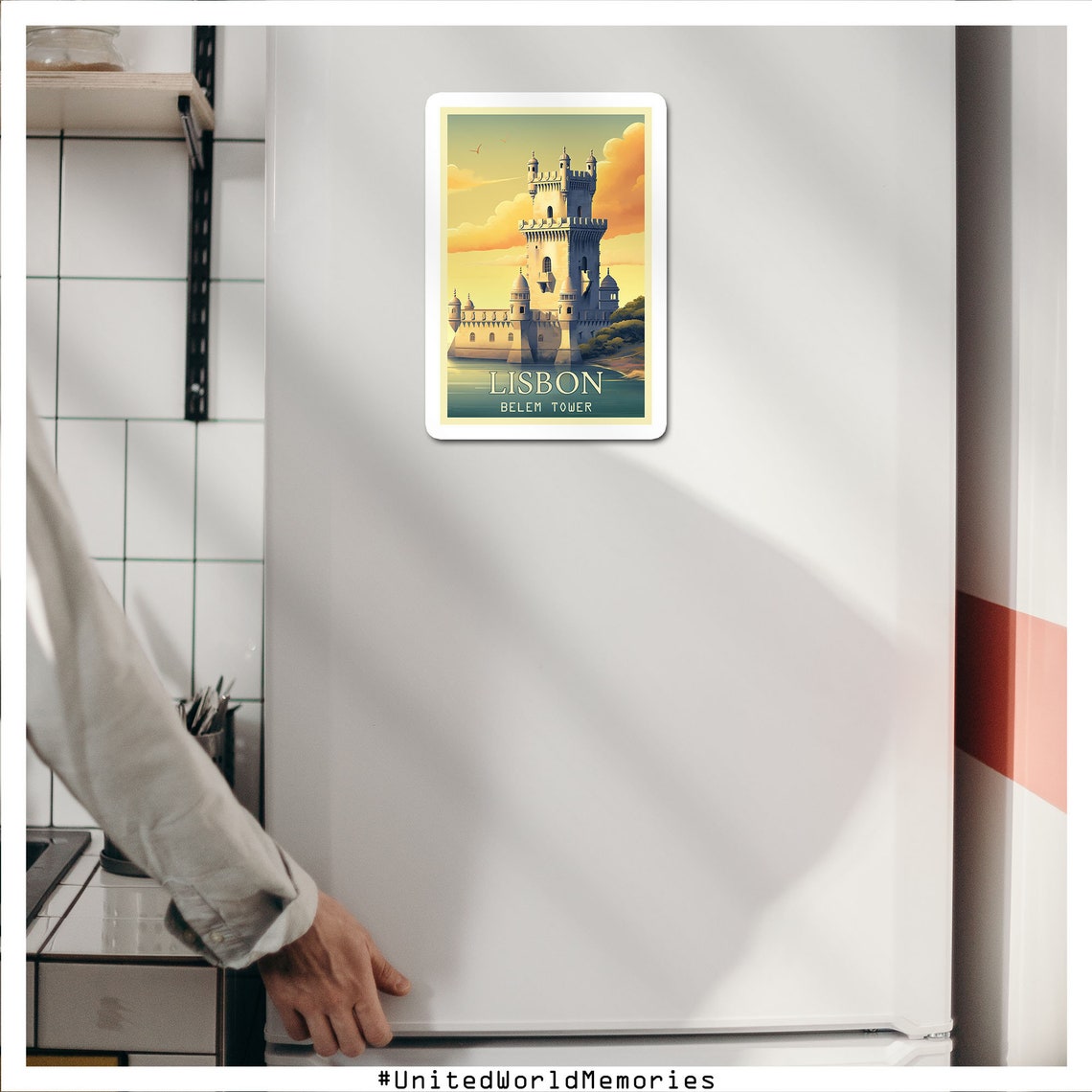 Lisbon Belem Tower Poster Lisbon Travel Poster Portugal Poster Lisbon Wall Art Lisbon Gifts Lisbon Portugal Poster Lisbon Print - Image 3