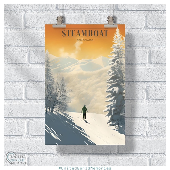 Steamboat Colorado Cross Country Skiing Quiet Winter Trail Poster