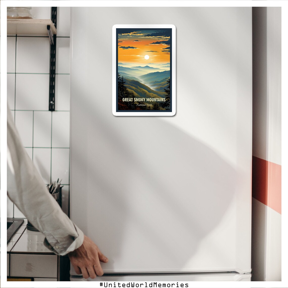 Great Smoky Mountains National Park Sunrise Misty Blue Ridges Poster - Image 3