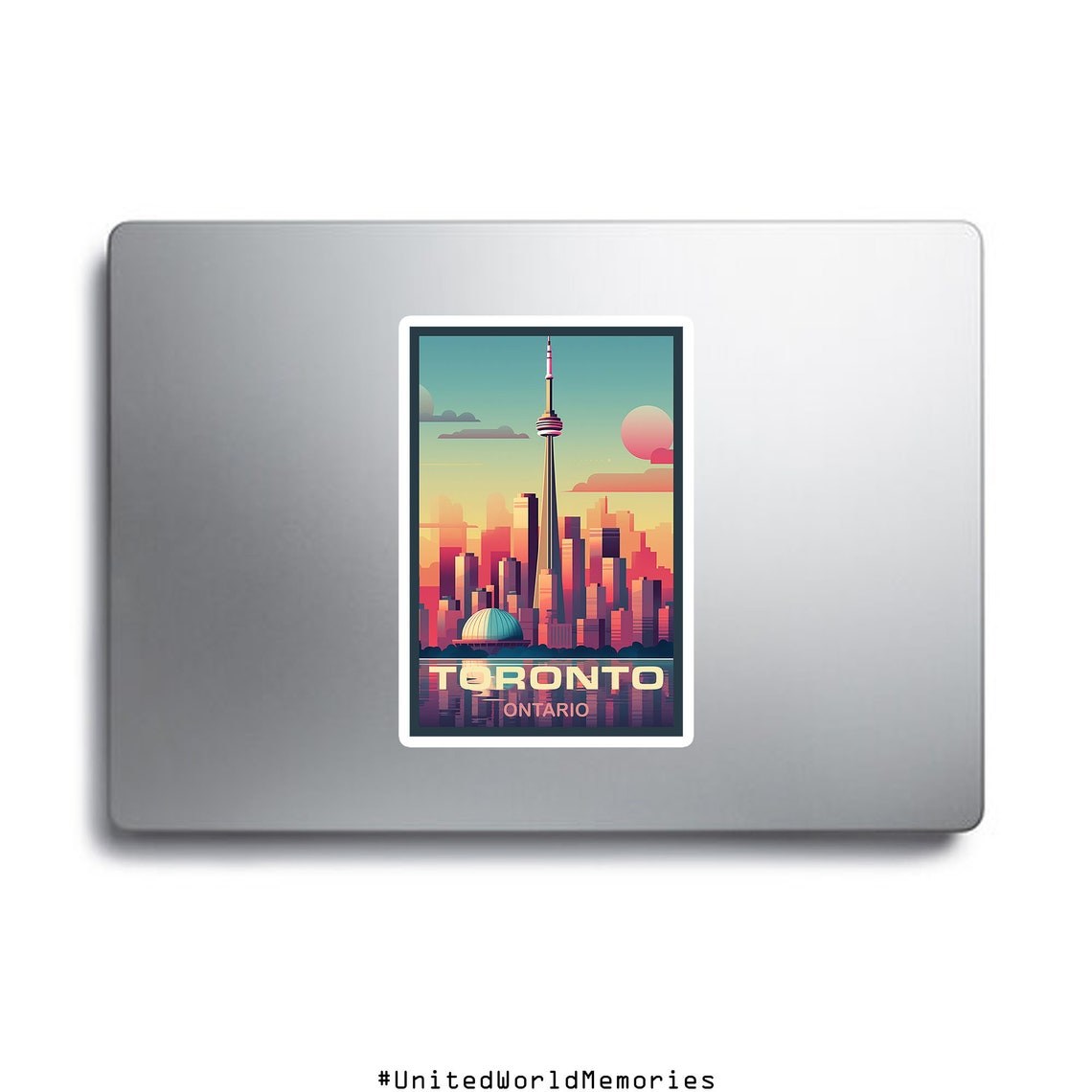 Toronto Ontario CN Tower City Skyline Sunset Reflection Poster - Image 2