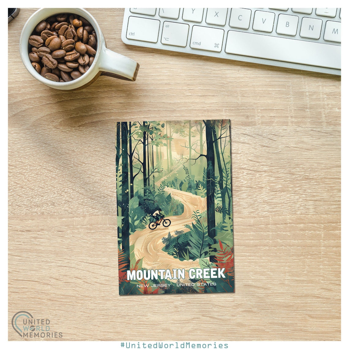 Mountain Creek Bike Park Woodland Adventure Poster Mountain Bike Poster New Jersey Bike Gift - Image 2